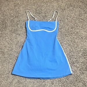 Alo crystal clear blue/white airbrush streamlined dress size S